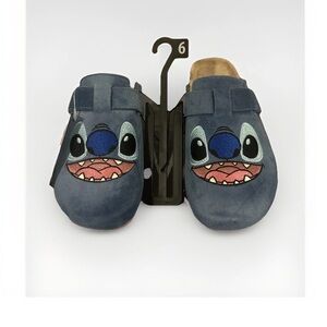 Disney Stitch Clog Slippers - Size 6 - Blue Plush - New with Tags